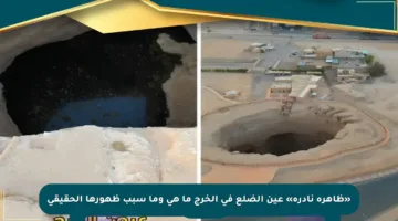 «ظاهرة نادرة» عين الضلع في الخرج ما هي وما سبب ظهورها الحقيقي